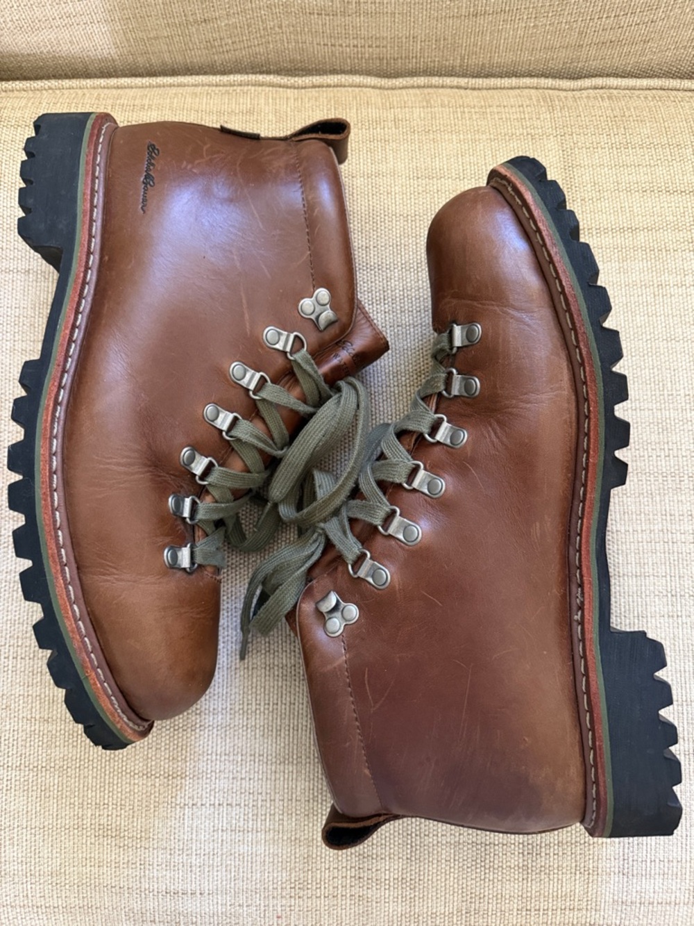 Eddie Bauer K Series Rugged Waterproof Leather Hiking Boots Vibram Sole Classic - Picture 6 of 16